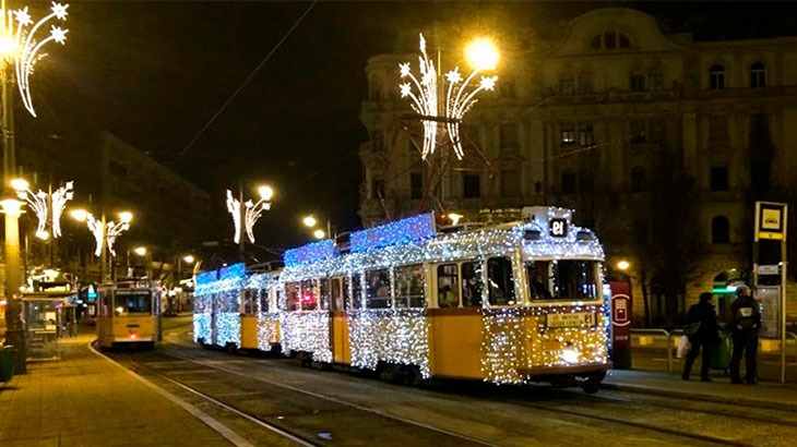 Будапешт, рождественский трамвай